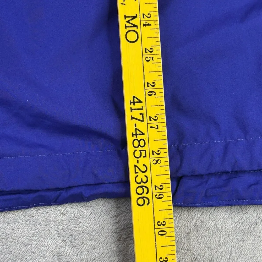 North Face Pullover Jacket Mens Medium Blue Black Stow Pocket Hooded Outdoors‎